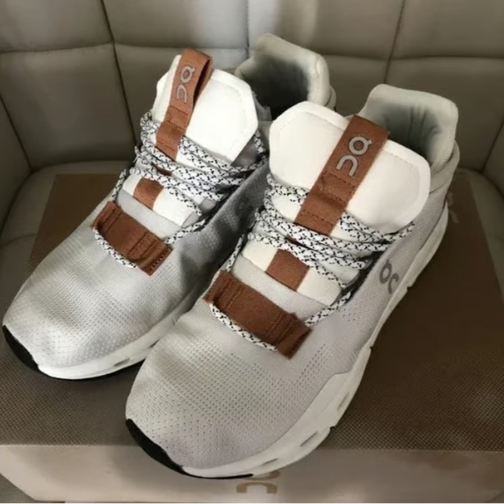 On Running Women's Platform Shoes - White and Brown